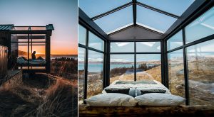 Lyxhotell mitt i Isländska vildmarken. Foto: Jonfromiceland/Panorama Glass Lodge
